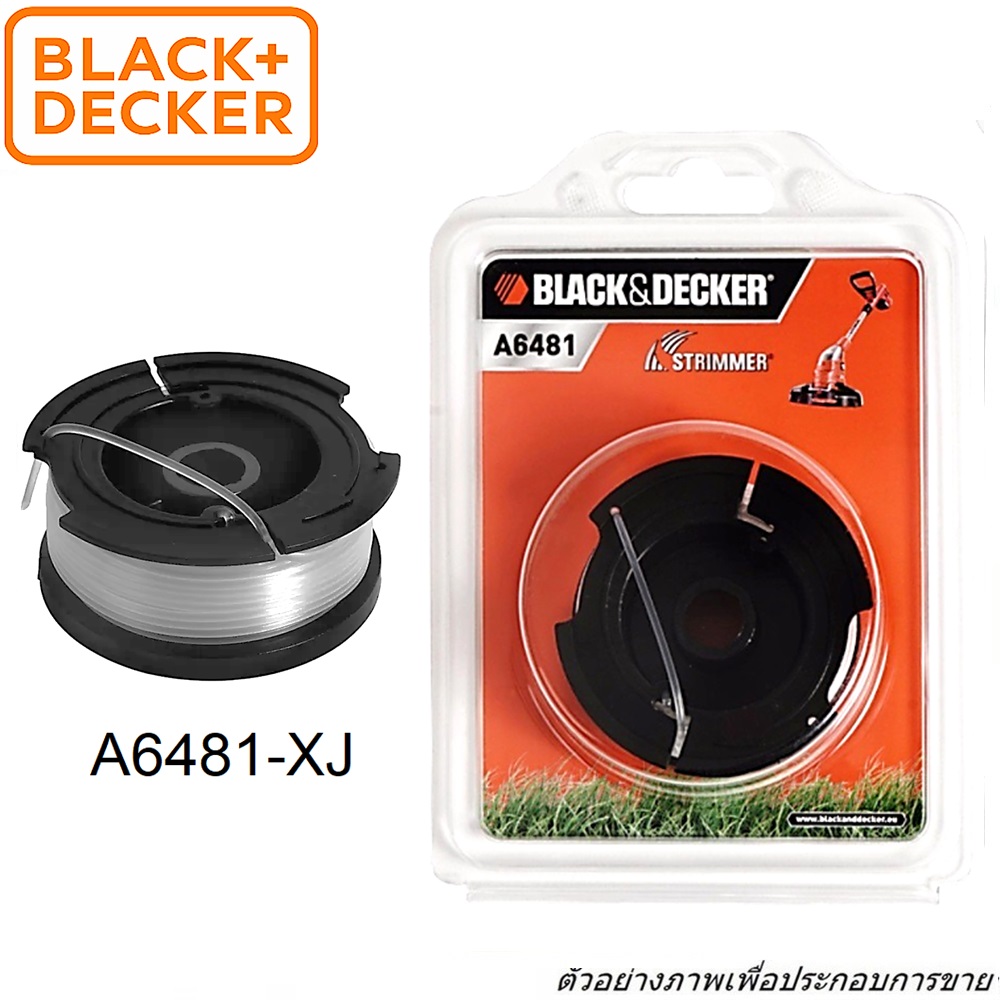 SKI - สกี จำหน่ายสินค้าหลากหลาย และคุณภาพดี | BLACK&DECKER A6481-XJ ตลับเส้นเอ็น สำหรับเครื่องเล็มหญ้า รุ่น GL4525CM, STC1820EPCF, STC1820EPCB
