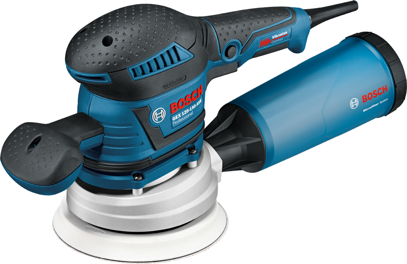 SKI - สกี จำหน่ายสินค้าหลากหลาย และคุณภาพดี | BOSCH GEX125-150 AVE เครื่องขัดกระดาษทรายแบบลูกเบี้ยว ระบบ Vibration Control ใช้ท้้ง 125, 150มม. #060137B101