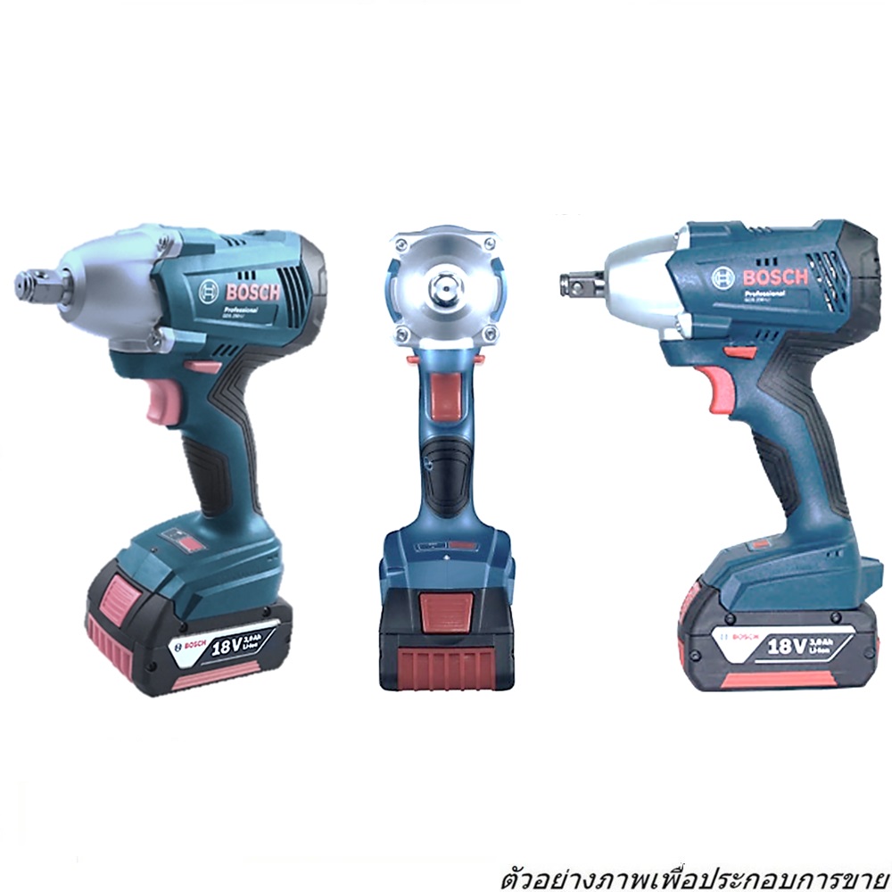 BOSCH GDS 250-LI สว่านไขควงกระแทก แรงบิดสูงแบตเตอรี่ 18V (แบต 2 ก้อน ) เหมาะสำหรับงานใช้ลูกบล็อค #06019G61K0