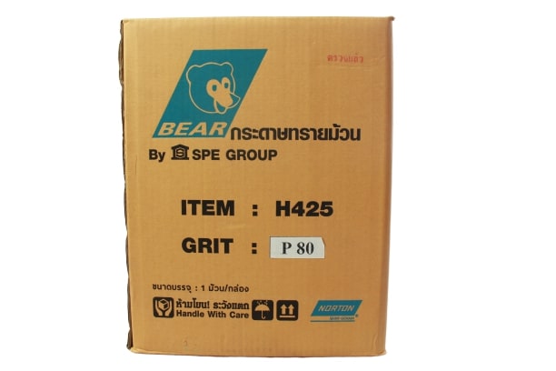 NORTON กระดาษทรายม้วน ออสเตรเลีย #80 (12นิ้วx50ม.) H425 สีดำ