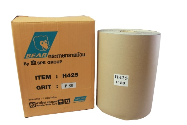 NORTON กระดาษทรายม้วน ออสเตรเลีย #80 (12นิ้วx50ม.) H425 สีดำ