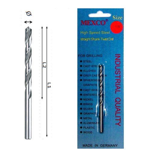 SKI - สกี จำหน่ายสินค้าหลากหลาย และคุณภาพดี | MEXCO ดอกสว่านเจาะเหล็กสีเงิน 8.1 มิล (10ดอก/กล่อง)