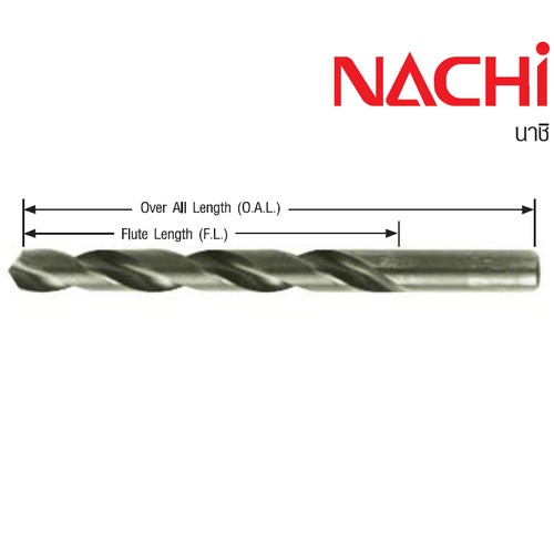 SKI - สกี จำหน่ายสินค้าหลากหลาย และคุณภาพดี | NACHI L501A 1/32นิ้ว ดอกสว่านเจาะเหล็กสีเงิน (10ดอก/ก)