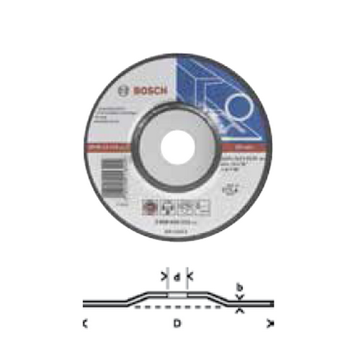 BOSCH แผ่นขัดสแตนเลส 4นิ้ว บาง #2608620690 (100x2.0x16mm. Flexible grinding) (20ใบ/กล่อง)