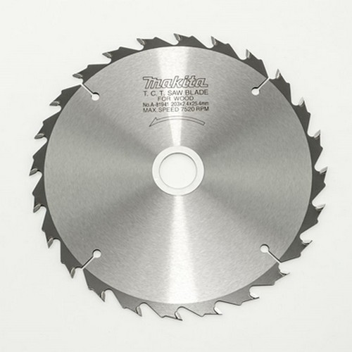 SKI - สกี จำหน่ายสินค้าหลากหลาย และคุณภาพดี | MAKITA #A-81941 ใบเลื่อยวงเดือนติดคาร์ไบด์ 8นิ้วx24T ตัดไม้