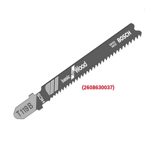 SKI - สกี จำหน่ายสินค้าหลากหลาย และคุณภาพดี | BOSCH T119B ใบเลื่อยจิ๊กซอตัดไม้งานประณีตไม่มีเสี้ยน ตัดหนา 2-15 มิล #2608630037 (5ใบ/แผง)