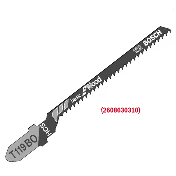 SKI - สกี จำหน่ายสินค้าหลากหลาย และคุณภาพดี | BOSCH T119BO ใบเลื่อยจิ๊กซอตัดไม้งานประณีตไม่มีเสี้ยน ตัดหนา 2-15 มิล. ตัดโค้ง #2608630310 (5ใบ/แผง)