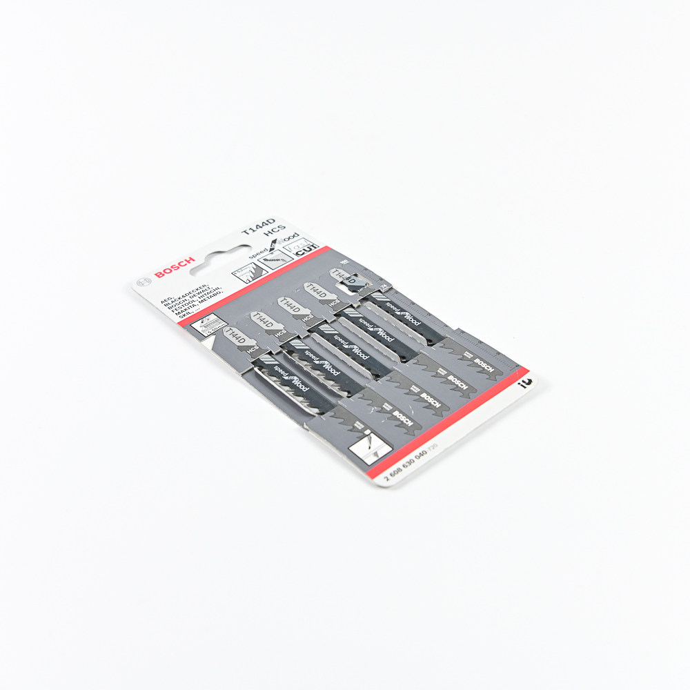 BOSCH T144D ใบเลื่อยจิ๊กซอตัดไม้ประณีต ตัดหนา 5-50 มิล #2608630040  (5ใบ/แผง)