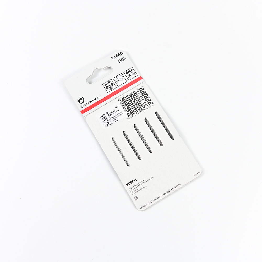 BOSCH T144D ใบเลื่อยจิ๊กซอตัดไม้ประณีต ตัดหนา 5-50 มิล #2608630040  (5ใบ/แผง)