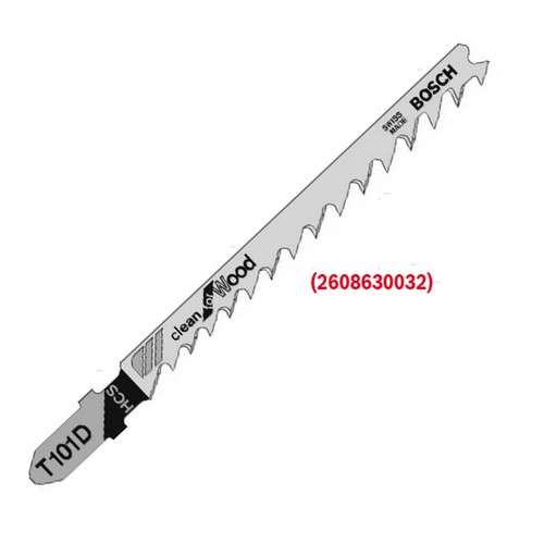 BOSCH T101D ใบเลื่อยจิ๊กซอตัดไม้หนางานประณีต ตัดหนา 10-45 มิล #2608630032 (5ใบ/แผง)