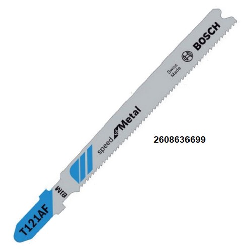 SKI - สกี จำหน่ายสินค้าหลากหลาย และคุณภาพดี | BOSCH T121AF ใบเลื่อยจิ๊กซอตัดเหล็ก ตัดหนา 1-3 มิล #2608636699 (5ใบ/แผง)