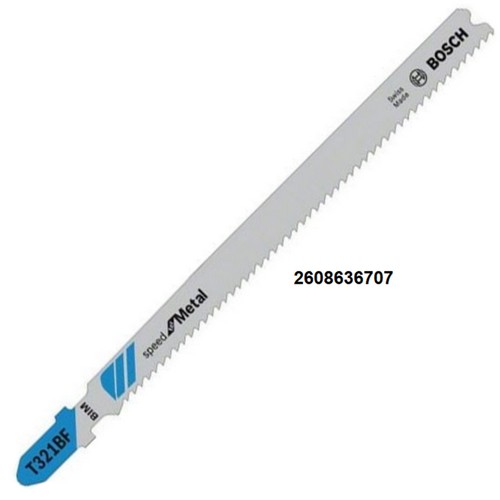 BOSCH T321BF ใบเลื่อยจิ๊กซอตัดเหล็ก ตัดท่อหนา 2.5-6 มิล #2608636707  (5ใบ/แผง)