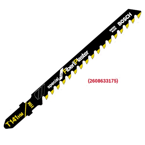SKI - สกี จำหน่ายสินค้าหลากหลาย และคุณภาพดี | BOSCH T141HM ใบเลื่อยจิ๊กซอ ตัดFiber&Plaster ยิปซัม หนา 5-50มม #2608633175 (3ใบ/แผง)