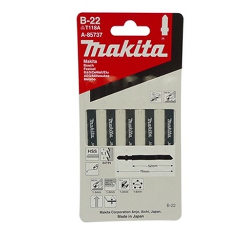 SKI - สกี จำหน่ายสินค้าหลากหลาย และคุณภาพดี | MAKITA ใบเลื่อยจิ๊กซอ #B-22 (A-85737) [ 5ใบ/แพ็ค]