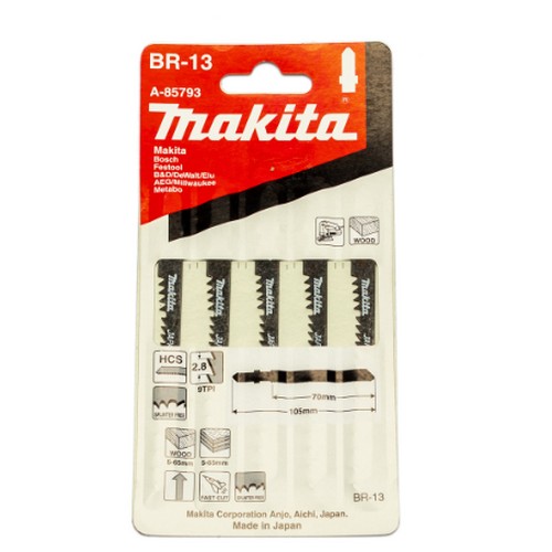 MAKITA ใบเลื่อยจิ๊กซอ #BR-13 (A-85793) [ 5ใบ/แพ็ค]