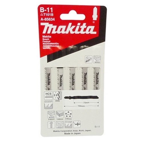 SKI - สกี จำหน่ายสินค้าหลากหลาย และคุณภาพดี | MAKITA ใบเลื่อยจิ๊กซอ #B-11 (A-85634)[ 5ใบ/แพ็ค]