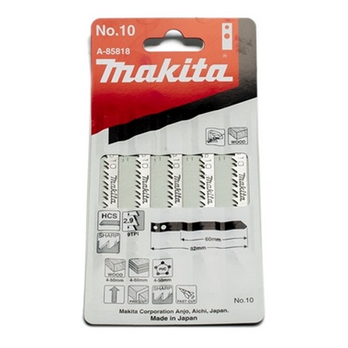 SKI - สกี จำหน่ายสินค้าหลากหลาย และคุณภาพดี | MAKITA ใบเลื่อยจิ๊กซอ #10 (A-85818) [ 5ใบ/แพ็ค]