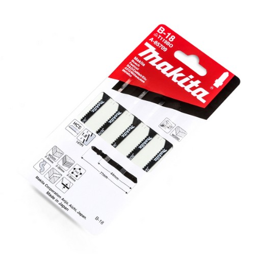 MAKITA ใบเลื่อยจิ๊กซอ #B-18 (A-85709) [ 5ใบ/แพ็ค]