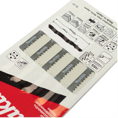 MAKITA ใบเลื่อยจิ๊กซอ #B-26 (A-85771) [ 5ใบ/แพ็ค]