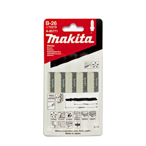 MAKITA ใบเลื่อยจิ๊กซอ #B-26 (A-85771) [ 5ใบ/แพ็ค]