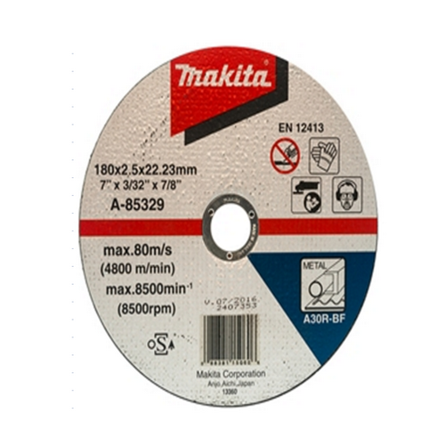 MAKITA A-85329 แผ่นตัดเหล็ก 7นิ้ว (180x2.5x22mm)