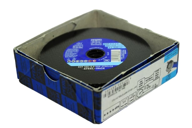 ม้าลอดห่วง แผ่นตัดสเตนเลส 4นิ้ว (25แผ่น/กล่อง) EHT105-0,8SGP.STEELOX/16,0*