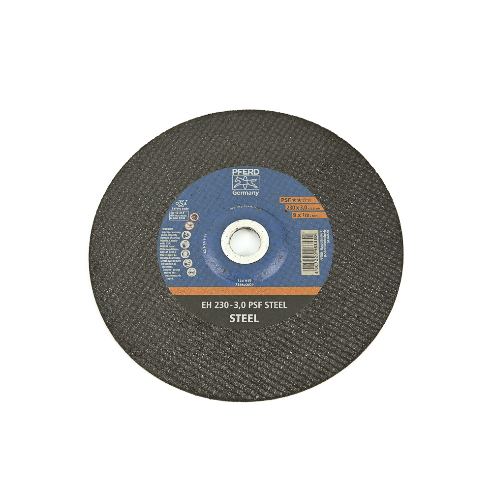 ม้าลอดห่วง แผ่นตัดเหล็ก 9นิ้ว PSF Steel รุ่นใหม่ [EH230-3,0 PSF Steel] (ลังละ25แผ่น)