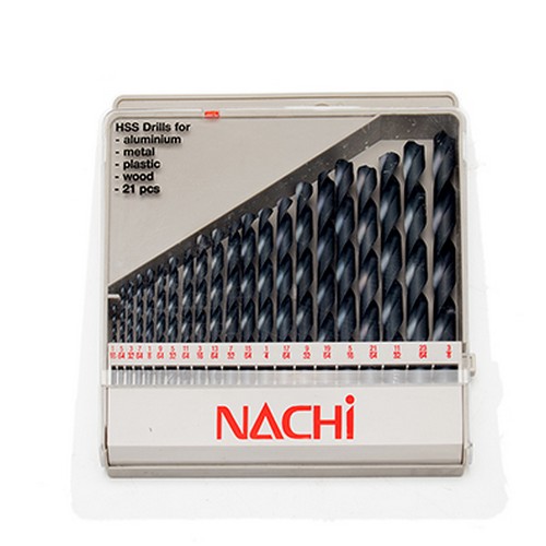 SKI - สกี จำหน่ายสินค้าหลากหลาย และคุณภาพดี | NACHI L501 I04 ดอกสว่าน 21 ตัว/ชุดหุน (1/16-3/8)