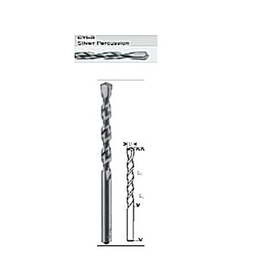 SKI - สกี จำหน่ายสินค้าหลากหลาย และคุณภาพดี | BOSCH ดอกเจาะปูน 6x60x100mm #2608680703 (Silver) กลมหัวคาร์ไบต์ CYL-3