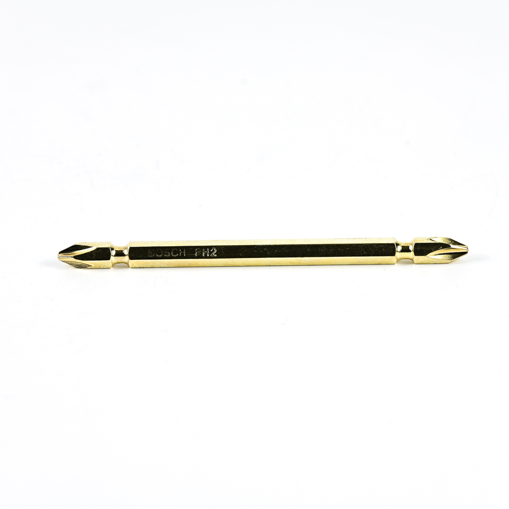 BOSCH ดอกไขควงลม สีทอง PH2x110mm. #2608521043 (10ดอก/แพ็ค)