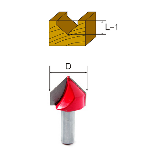 SKI - สกี จำหน่ายสินค้าหลากหลาย และคุณภาพดี | GLOBE 86-12-0308 V-TYPE ดอกเร้าเตอร์ 1/2x1นิ้ว