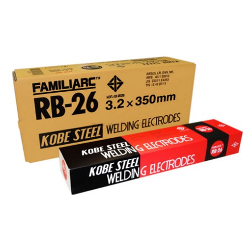 SKI - สกี จำหน่ายสินค้าหลากหลาย และคุณภาพดี | KOBE ลวดเชื่อม โกเบ(กล่องแดง) RB-26 3.2มม.x350มม. (20กก./ลัง) AWS.E6013