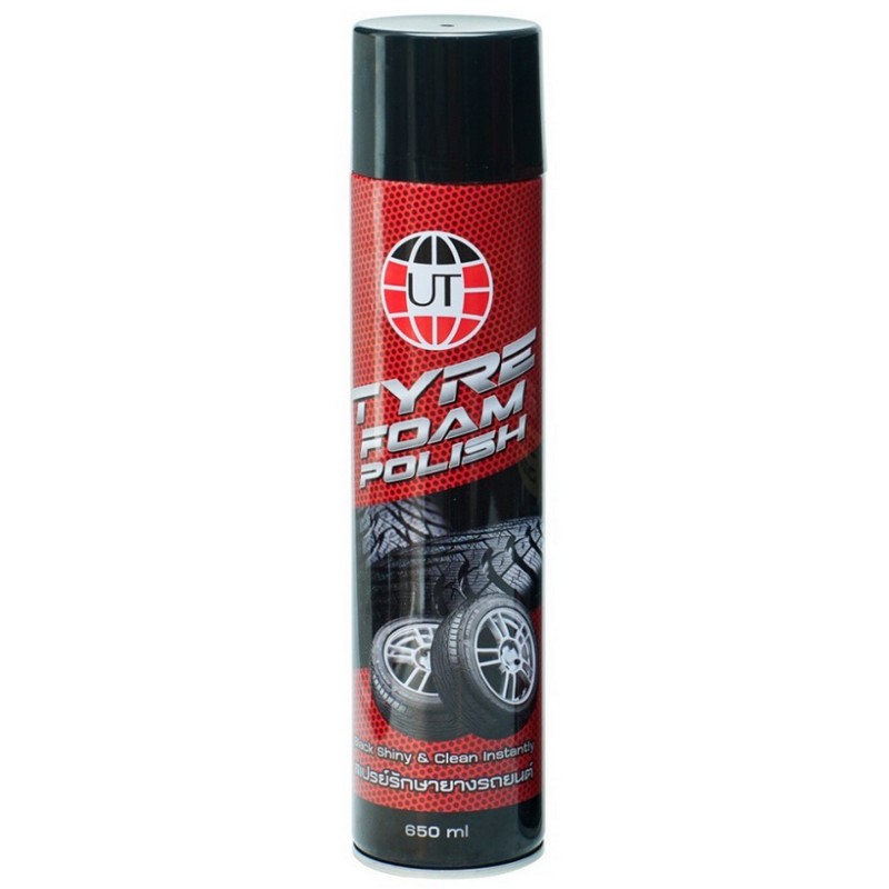 SKI - สกี จำหน่ายสินค้าหลากหลาย และคุณภาพดี | UT TYRE FOAM POLISH #3091 สเปรย์รักษายางรถยนต์ 650 มล.