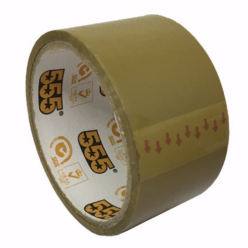 SKI - สกี จำหน่ายสินค้าหลากหลาย และคุณภาพดี | 555 เทปติดกล่อง 48mm.x45 หลา สีน้ำตาล แบบม้วน [ราคา/แพ็ค 1 แพ็ค มี 6 ม้วน] [1 ลัง มี 72 ม้วน]