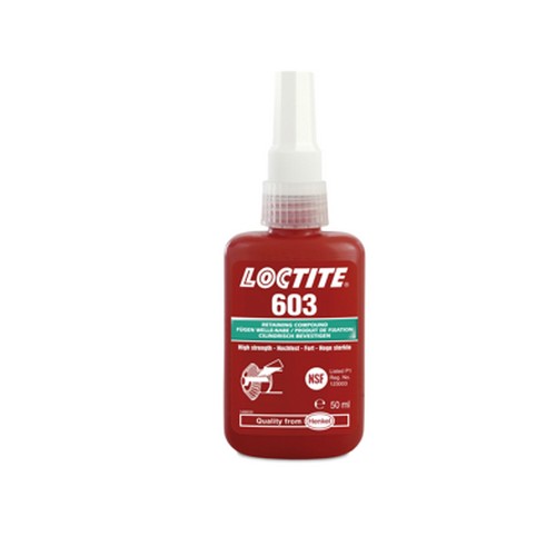 SKI - สกี จำหน่ายสินค้าหลากหลาย และคุณภาพดี | LOCTITE #30994 กาว 603 50ml. OIL TOL. HIGH STR. 603 ล็อคเพลาลูกปืน (สีเขียว) (10ขวด/กล่อง)