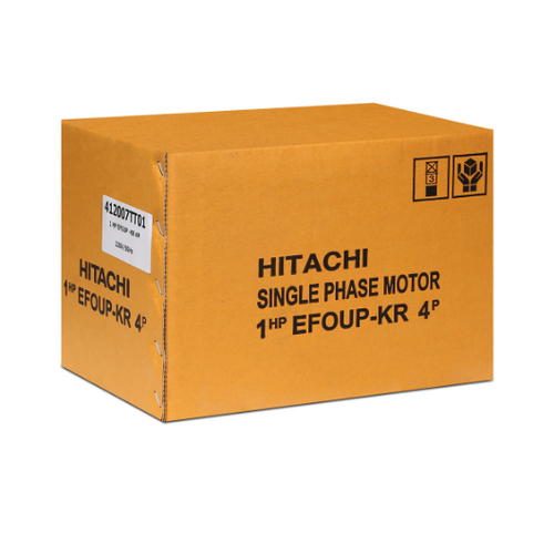 HITACHI 1 EFOUP-KR IP22 4Pole มอเตอร์ 1HP 2สาย 220V. มีคอนเดนเซอร์