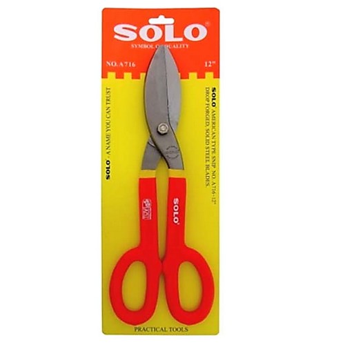 SKI - สกี จำหน่ายสินค้าหลากหลาย และคุณภาพดี | SOLO A716-10นิ้ว กรรไกรตัดสังกะสี ทรงอเมริกา Code 2643 (6อัน/กล่อง)