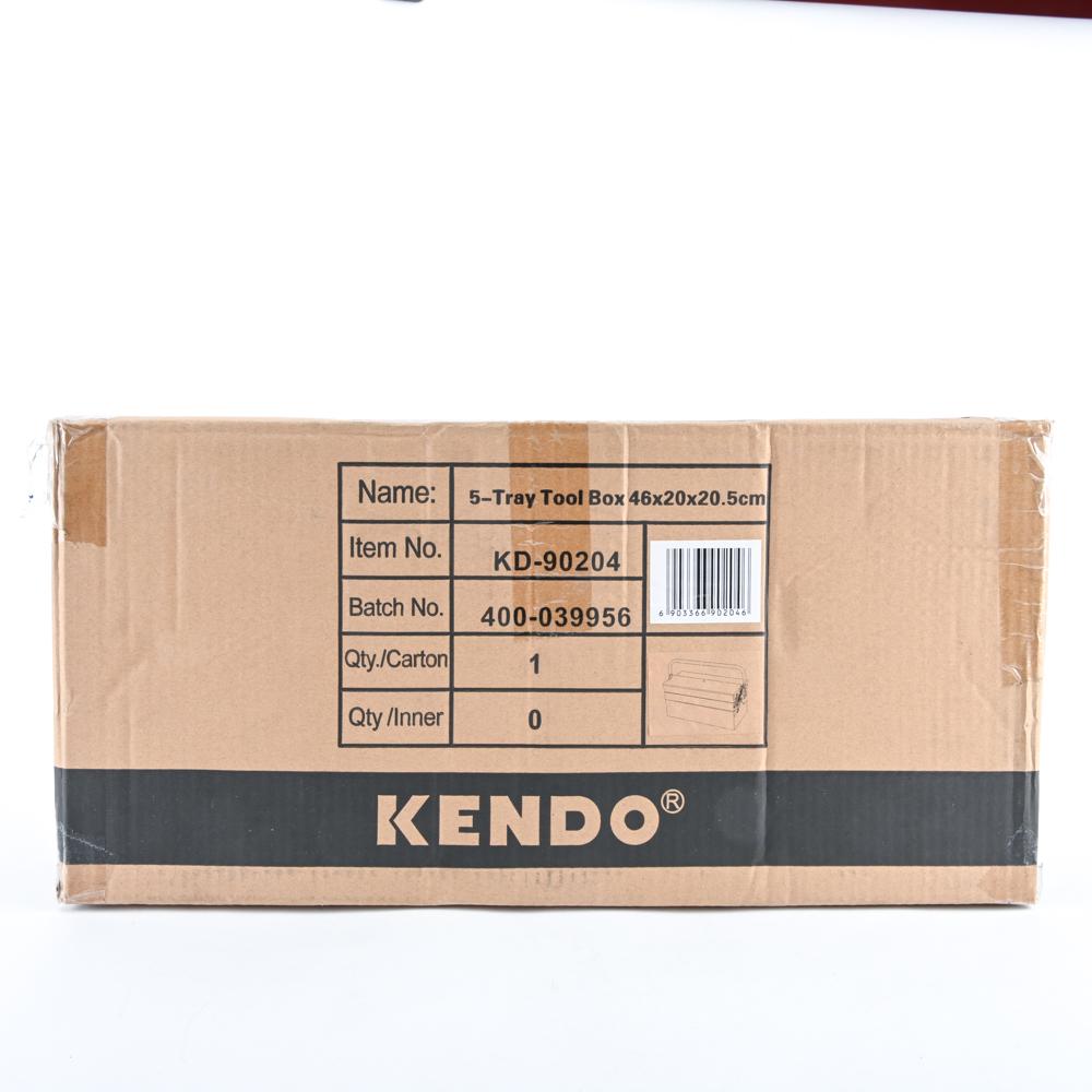 KENDO 90204 กล่องเครื่องมือเหล็ก 3 ชั้น(5ถาด) 46x20x20.5cm