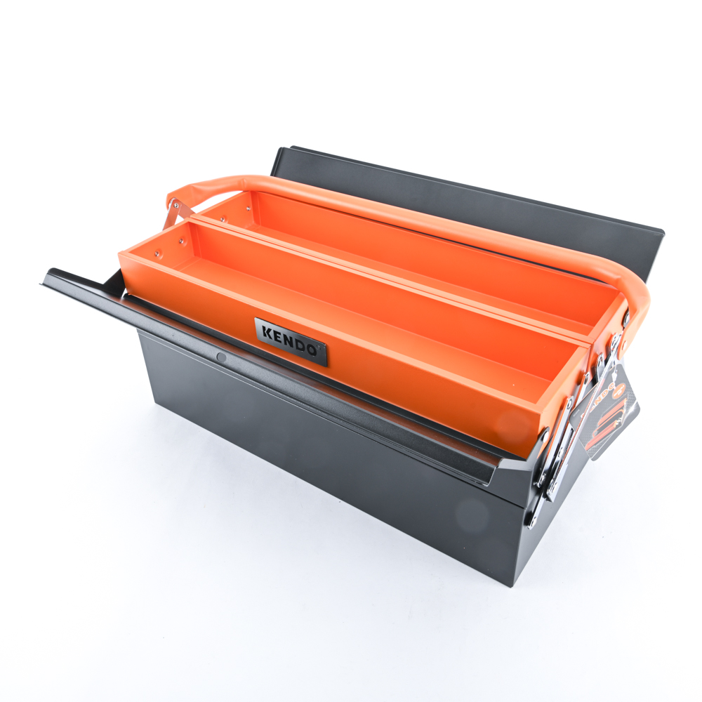 KENDO 90204 กล่องเครื่องมือเหล็ก 3 ชั้น(5ถาด) 46x20x20.5cm