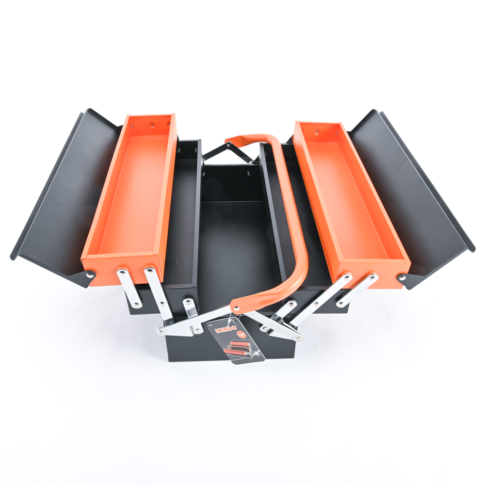 KENDO 90204 กล่องเครื่องมือเหล็ก 3 ชั้น(5ถาด) 46x20x20.5cm