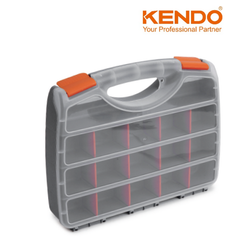 KENDO 90224 กล่องเครื่องมือพลาสติก 15 ช่อง 32x25.5x6cm
