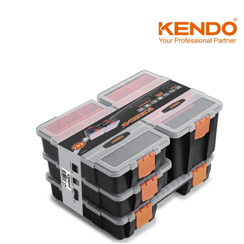 KENDO 90237 กล่องเครื่องมือพลาสติก 4 ชิ้น/ชุด