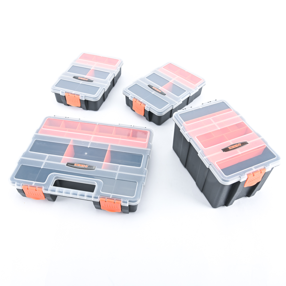 KENDO 90237 กล่องเครื่องมือพลาสติก 4 ชิ้น/ชุด
