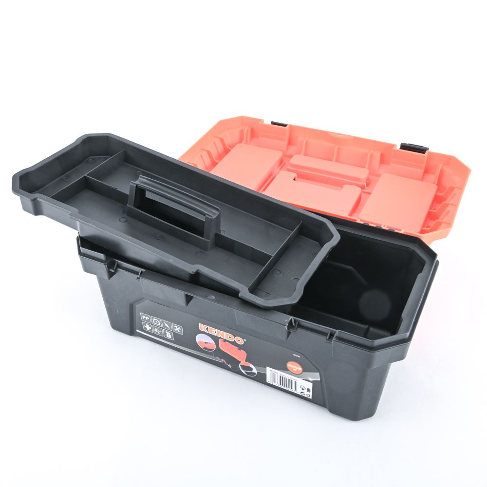 KENDO 90256 กล่องเครื่องมือพลาสติก 17นิ้ว 42x23x20cm