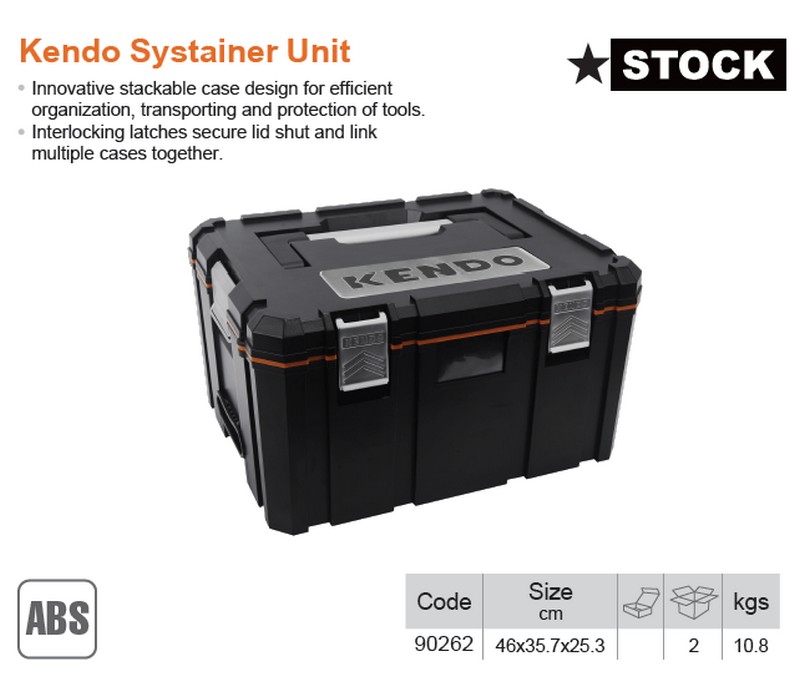 KENDO 90262 กล่องเครื่องมือ ขนาดกล่องด้านใน 46x35.7x25.3cm