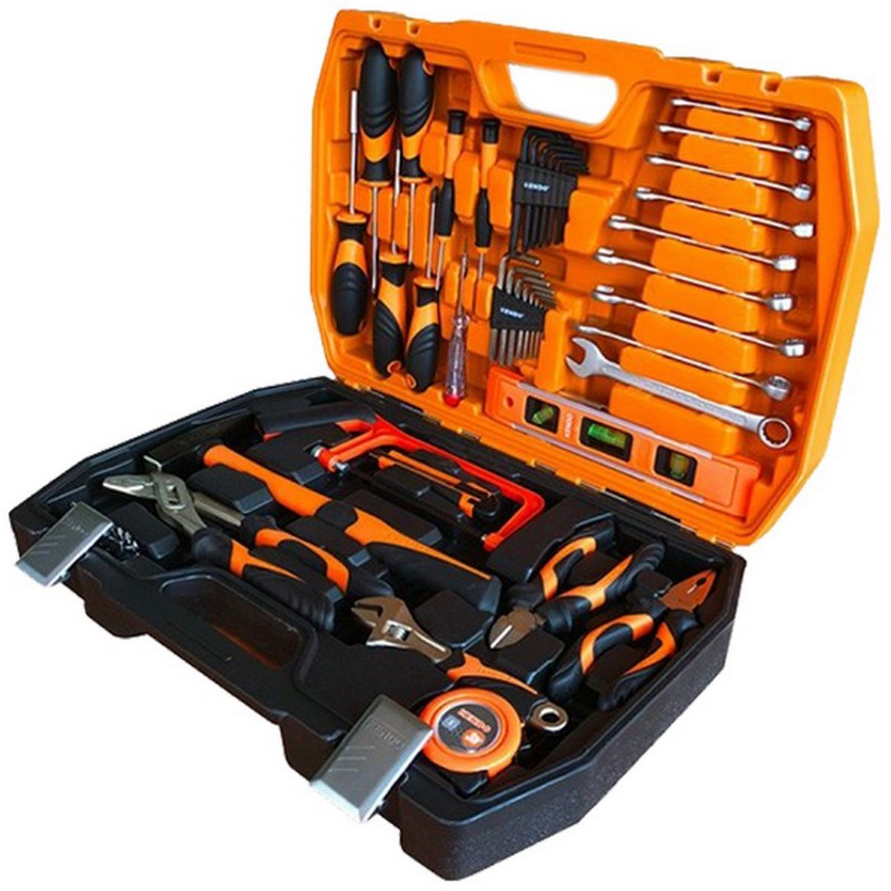 SKI - สกี จำหน่ายสินค้าหลากหลาย และคุณภาพดี | KENDO 90573 ชุดเครื่องมือ 61 ชิ้นพร้อมกล่องพลาสติก