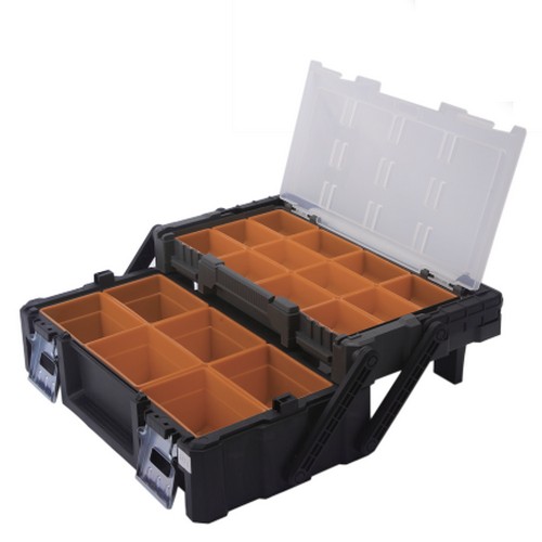 KENDO 90271 กล่องเครื่องมือพลาสติก 2 ชั้น 18 ช่อง ขนาด 46x24x14.5cm