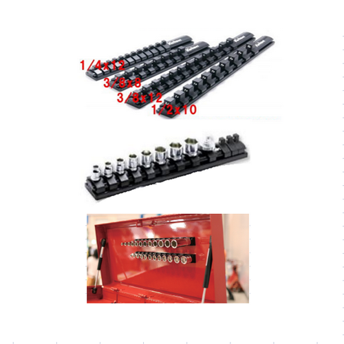 KOKEN RSAL300-3/8x12 รางแม่เหล็ก 12นิ้ว พร้อมคลิป 3/8นิ้ว 12ชิ้น