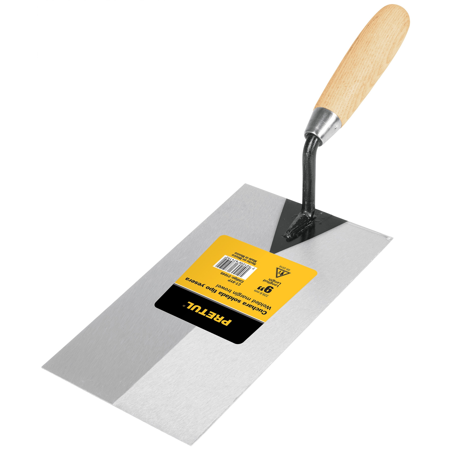 SKI - สกี จำหน่ายสินค้าหลากหลาย และคุณภาพดี | PRETUL 21049 เกียงเหล็กฉาบปูน ขนาด 9นิ้ว x 5นิ้ว ด้ามไม้ (CT-9YP)