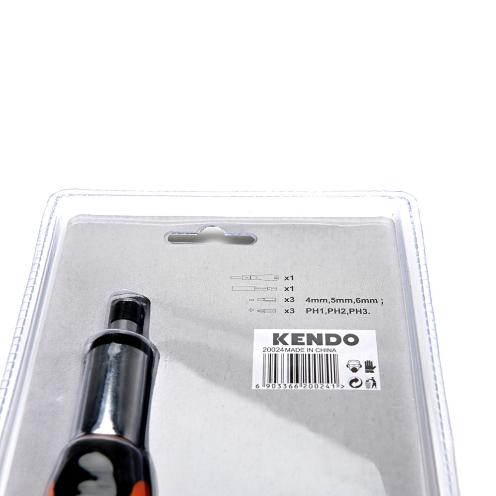 KENDO 20024 ชุดไขควง ด้ามฟรี 8 ชิ้น/ชุด